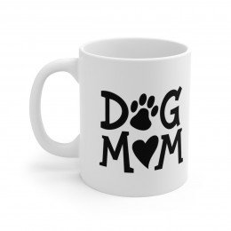 Dog Mom Heart - Ceramic Mug 11oz