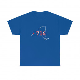 Buffalo 716  (Blue) - Unisex Heavy Cotton Tee