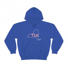 Buffalo 716 (Blue) - Unisex Heavy Blend™ Hooded Sweatshirt